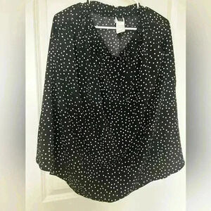 SHEIN BLACK POLKA DOT SKIRT SIZE Small ELASTIC WAIST (0542)